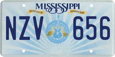 MS license plate NZV656