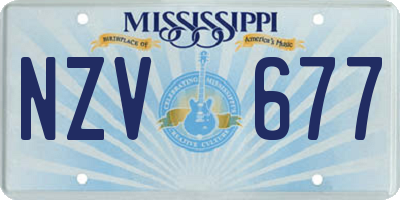 MS license plate NZV677