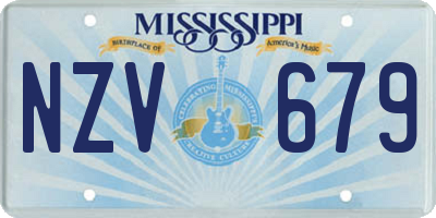 MS license plate NZV679