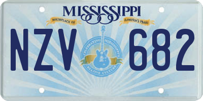 MS license plate NZV682
