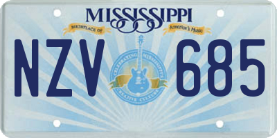 MS license plate NZV685