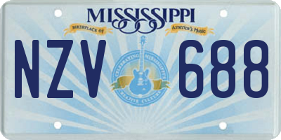 MS license plate NZV688
