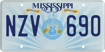 MS license plate NZV690
