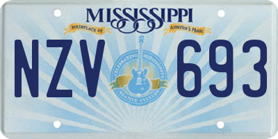 MS license plate NZV693