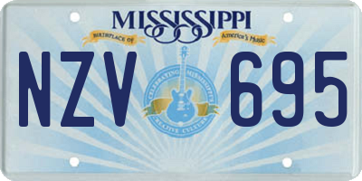 MS license plate NZV695
