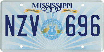 MS license plate NZV696