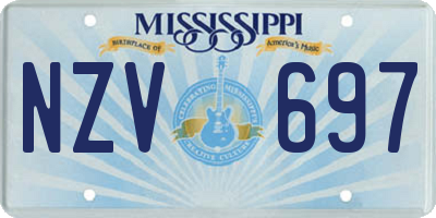 MS license plate NZV697