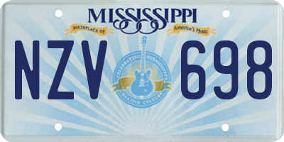 MS license plate NZV698