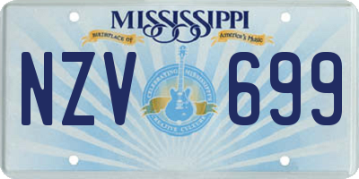 MS license plate NZV699