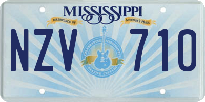 MS license plate NZV710