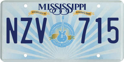 MS license plate NZV715