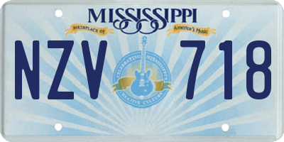 MS license plate NZV718