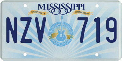 MS license plate NZV719