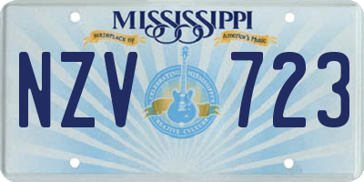 MS license plate NZV723