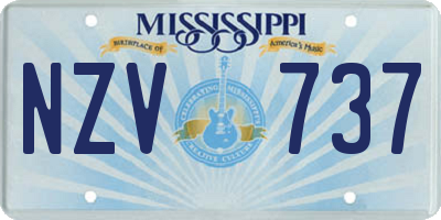 MS license plate NZV737