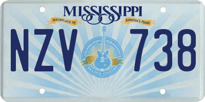 MS license plate NZV738