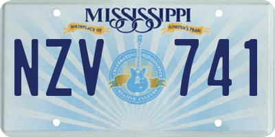 MS license plate NZV741