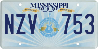 MS license plate NZV753