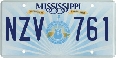 MS license plate NZV761