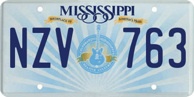 MS license plate NZV763