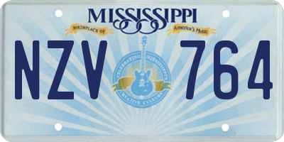 MS license plate NZV764