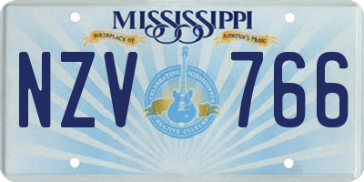 MS license plate NZV766