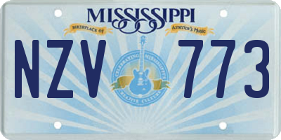 MS license plate NZV773