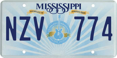 MS license plate NZV774
