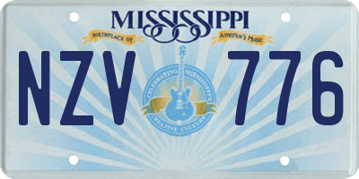 MS license plate NZV776