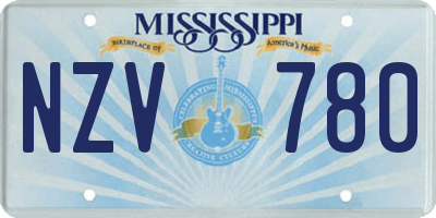 MS license plate NZV780