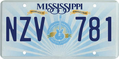 MS license plate NZV781