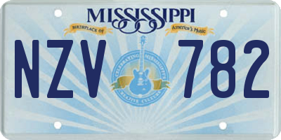 MS license plate NZV782