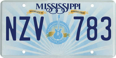 MS license plate NZV783