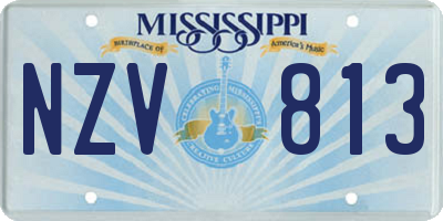 MS license plate NZV813