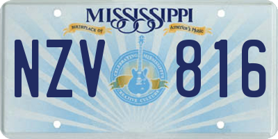 MS license plate NZV816