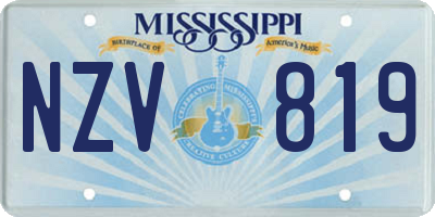 MS license plate NZV819