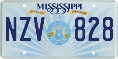 MS license plate NZV828