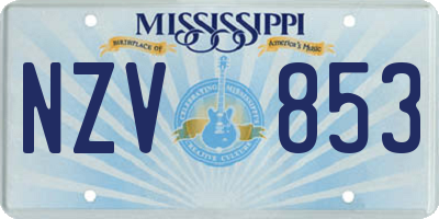 MS license plate NZV853