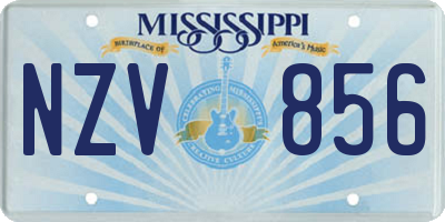 MS license plate NZV856