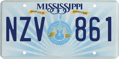 MS license plate NZV861