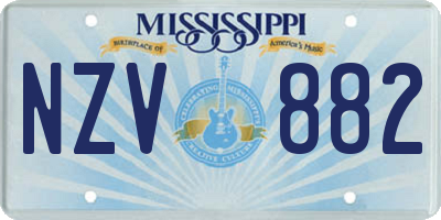 MS license plate NZV882