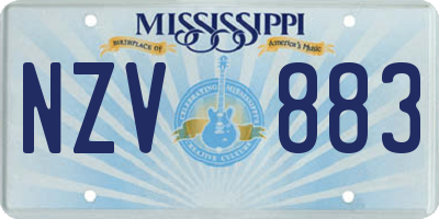 MS license plate NZV883