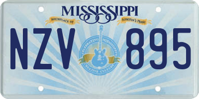 MS license plate NZV895
