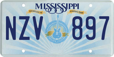 MS license plate NZV897