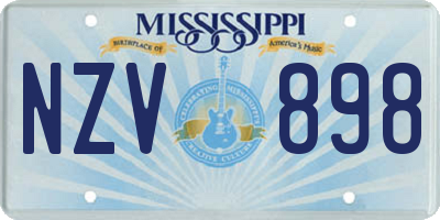 MS license plate NZV898