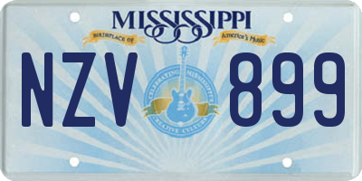 MS license plate NZV899