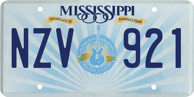 MS license plate NZV921