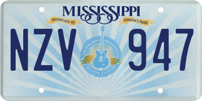 MS license plate NZV947