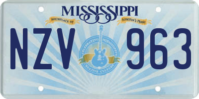MS license plate NZV963