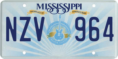 MS license plate NZV964